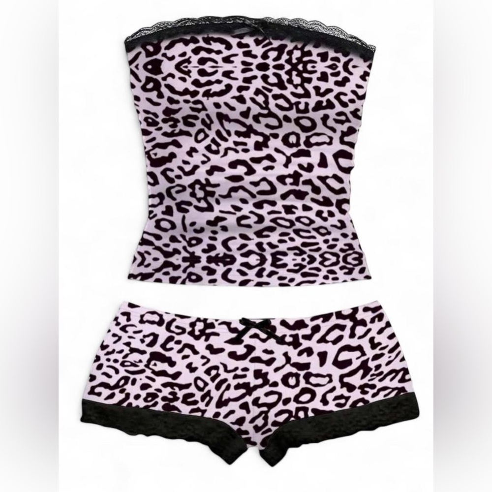 Leopard Print Women's Sleepwear Set